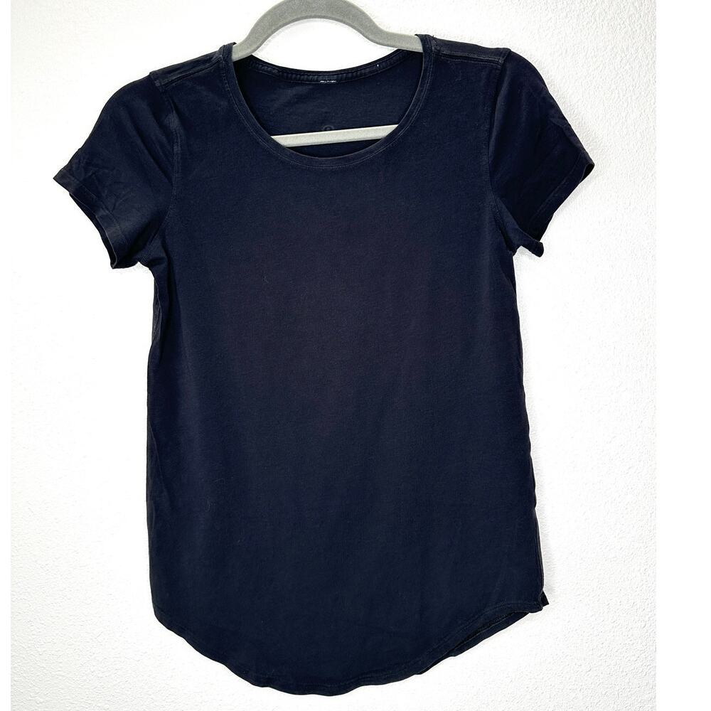 Lululemon Black Round Neck Short Sleeve Tee Shirt 6